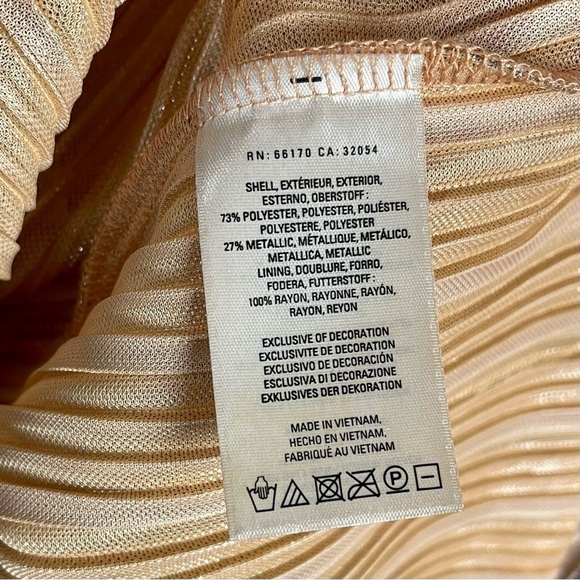 ANTHROPOLOGIE MAEVE AMBRA ROSE PINK SHIMMER METALLIC A-LINE PLEATED SKIRT - Picture 12 of 13